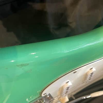 Vintage V6 Stratocaster Electric Guitar Green Wilkinson Pickups + Gig Bag image 4