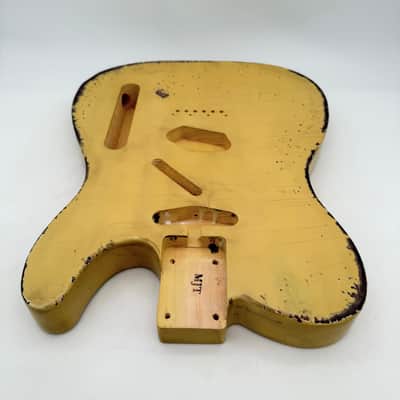 MJT Telecaster Body Relic Nitro Butterscotch Light mjt6699 image 5