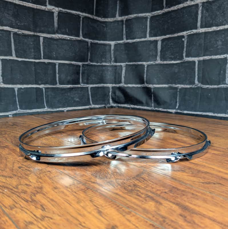 Yamaha 12" Triple‑Flanged Hoops – 1.6mm • Early 90s • Made in England • 6‑Lug • Classic Yamaha Fit • Light Wear image 1