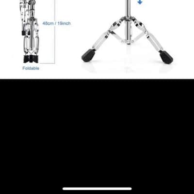 Zenison Snare Drum Stand Height Adjustable Double Braced Chrome image 5