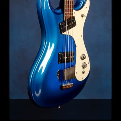 Mosrite 'Custom' Ventures Bass 1966 Metallic Blue Floral image 13