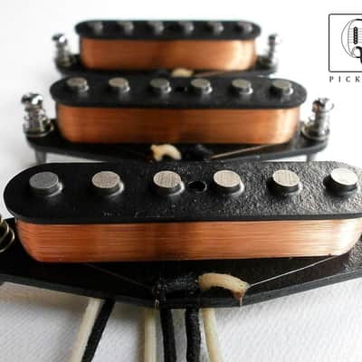 Stratocaster Mixed Magnets HOT Bridge Alnico 2/5 Custom Guitar Pickups Set by Q pickups Strat image 1