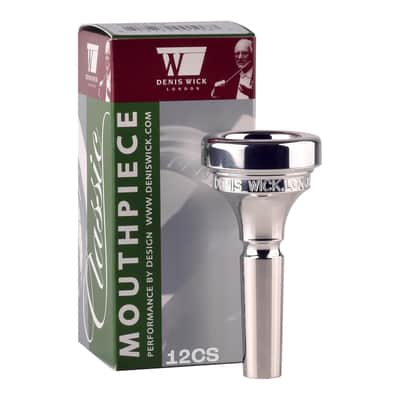 Denis Wick Classic Trombone Mouthpiece Silver Plated, 5880-12CS - V-Type Design for Balanced Tone & Smooth Response - Small Shank Fitting Trombone Accessory 24.7 x 6.5 x 6.1mm image 1