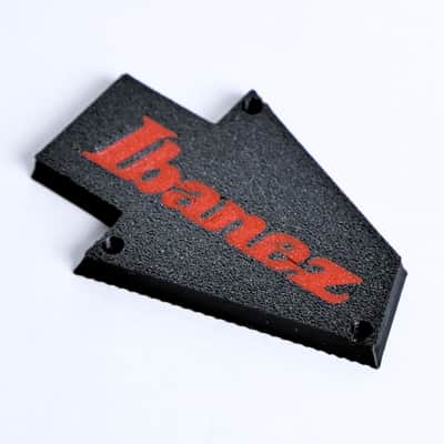 Custom Ibanez Truss Rod Cover for RG & JEM – Classic Logo (Red & Black) image 2