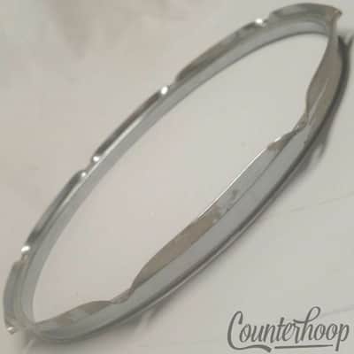Ludwig 14"Rim/Hoop 8-Lug-Hole Snare/Floor Tom Drum Batter Vintage 60s Chrome USA image 2