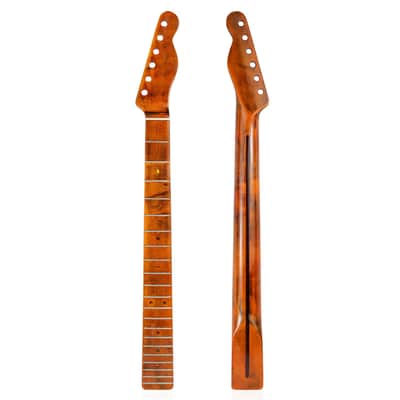 21 Fret Electric Guitar Neck Canadian Maple Fretboard for TL Tele with Center Line,Buffed Gloss Finish,price include the import duty for US buyer image 2
