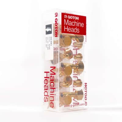 Genuine Gotoh MIJ SG381 135 Deg 6 Inline Tuners, Gold image 2