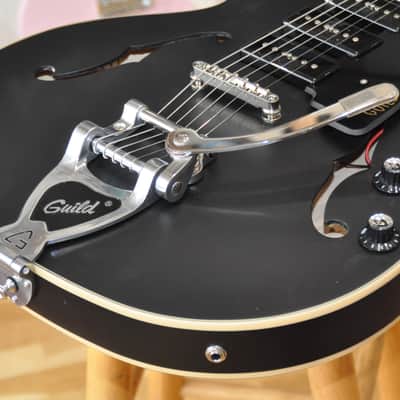 GUILD Starfire I Jet 90 Satin Black / Newark St. Collection / P90 Thinline Hollow Body / ISG210754857 image 4