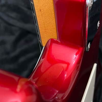 1999 Fender ST62-58US Reissue Candy Apple Red - MIJ w USA-made Custom Shop black bobbin 57/62 single coils. Dark slab rosewood fretboard. image 9