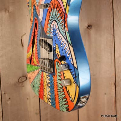 Squier Affinity Telecaster Thinline Custom Art Guitar " Blues Man Coop " image 10