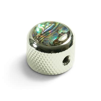 Q-Parts QPAB-DC Knobs With Abalone Inlay - Set of 2 - Dome Chrome image 1