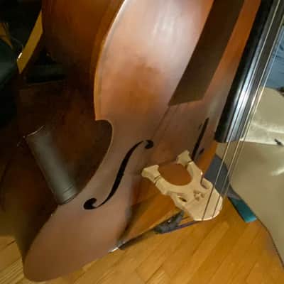 Cecilio CDB-200 4/4 acoustic upright double Bass 2018 - Natural - Distressed image 11
