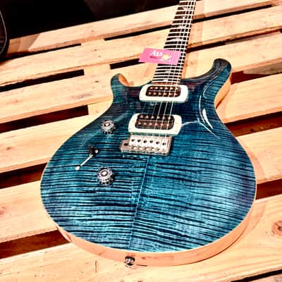 PRS GUITARS LEFTY CUSTOM 24 Super Curly Top  ZURDA GAUCHER SLATE BLUE (Matched Flame Top) S/N : CTI HO45477 image 2