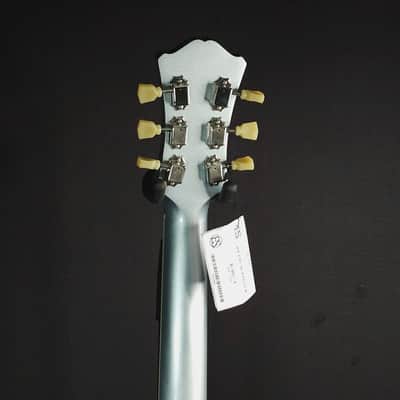 Eastman T64 Trapeze Iced Blue Metallic Hollowbody Electric w/Gig Bag image 5