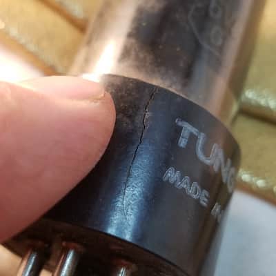 Tung-Sol 6V6GT tNOS AT1000 TESTED Vacuum Tube greyglass Black Glass Beam Power 6V6 1946-1959 image 4