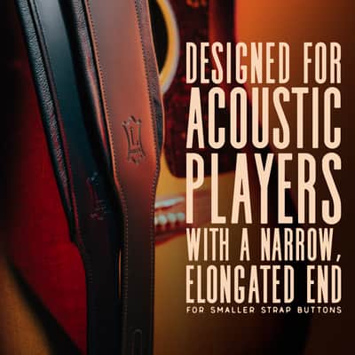 Levy's Levy's Leathers Best-Selling 3" Wide Amped Leather Series Acoustic Guitar Strap with Foam Padding, Black, (M26PD-BLK-ACO) image 3