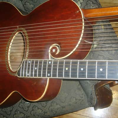 Gibson Model U Harp-Guitar 1916 Cherry Sunburst Kalamazoo, Michigan USA image 2