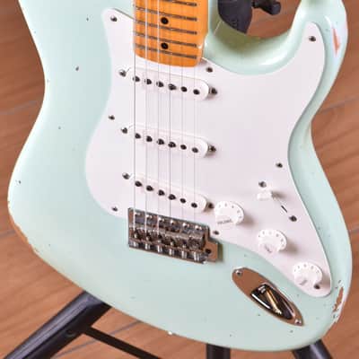 Fender Custom Shop Stratocaster 1958 Relic Super Faded Aged Surf Green image 3