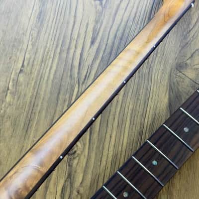 Roasted Tiger Maple Wood Guitar Telecaster Tele Style Neck, Rosewood 22 Frets Fingerboard, Reversed Head image 2