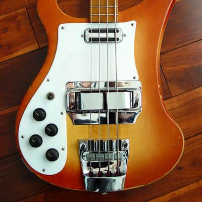 1986 Rickenbacker 4001 V63 Fireglo Finish LEFT HANDED w/ PMC Option - RARE w/ Orig. Maxima Strings! image 5