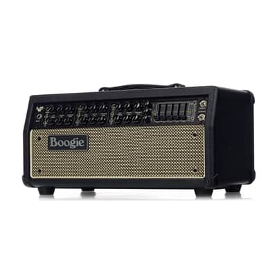 Mesa Boogie Mark VII Head w/ 2x12 Rectifier Vertical Cabinet Custom Rig - Black Bronco w/Cream & Black Grille image 3