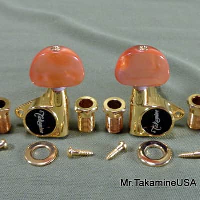 Takamine Pro Series Tuner / Set of 6 / Gold w/Amber Button / OEM Part - TPK0541 image 17