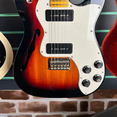 Fender Modern Player Telecaster Thinline Deluxe 3-Colour Sunburst 2014 Electric image 4