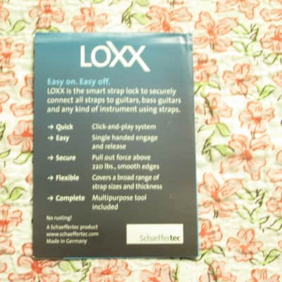 New Old Stock (in original package) LOXX 13679 Strap Lock System for Electric Guitar/Bass (Black) E & B Black (STANDARD) - from late 2010s to early 2020s - metal, stainless steel with black finish (the tool is stainless steel, silver) image 20