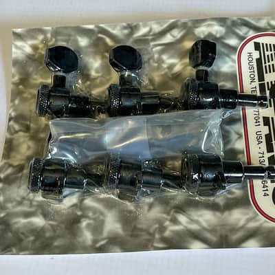 NEW - Allparts 6 In Line Mini Locking Tuners for Strat/Tele Black - TK7574-003 image 3
