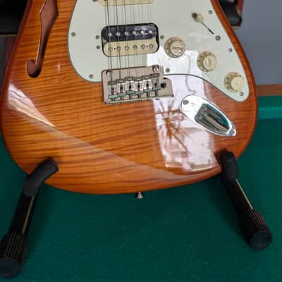Fender Semi Hollow Stratocaster 2019 - AAA flame ice tea image 2