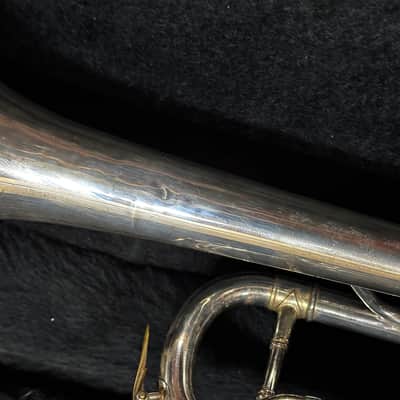 E-Benge Los Angeles MLP 3 bell Silver Trumpet w Case image 12