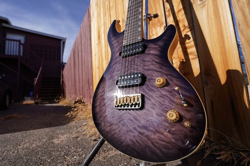 ESP LTD SIGNATURE SERIES JR-7 Javier Reyes Faded Blue Sunburst 7-String Electric Guitar w/Case NOS image 1
