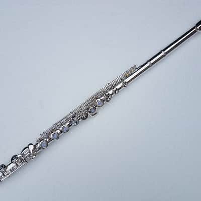 17 Open Hole Silver-Plated French Point Keys Flute with Hard Case and Fleece-Lined Canvas Bag image 4