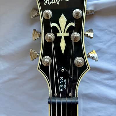 Hagstrom TREVIDLX-BLK Tremar Viking Deluxe Semi-Hollow with Tremolo 2010s - Gloss Black image 6