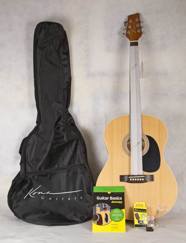 Kona K394D Acoustic Guitar Natural + EXTRAS image 1