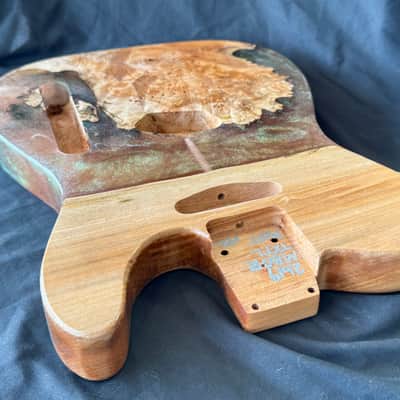 MH Customs Sunfire Tide – Maple Burl & Ember Shift Resin | Tidal Series T-Style Body 2026 - Nitrocellulose Gloss image 6