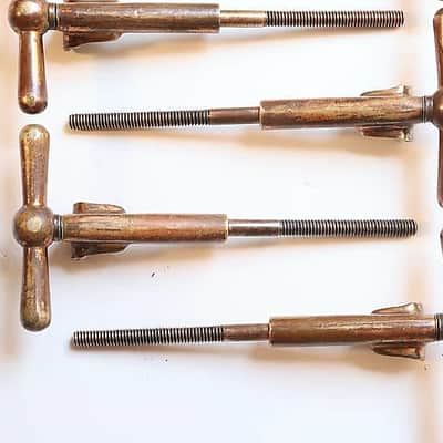 Set of (12) Ludwig DeLuxe Finish T- Rods & Claws for "Black Beauty" Bass Drum - 1928 / EIGHTEEN PHOTOS image 16