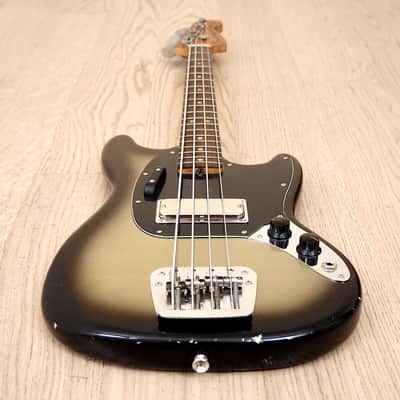 1970s Fender Mustang Bass – Custom Lollar Thunderbird + Riggio Silverburst Relic – 7lbs 13oz image 3