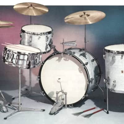 Ludwig (WFL) 5 Pc. Hardware Set, Two Cymbal Stands, Snare & Hi Hat Stands, Speed King Pedal - Late 1950s to Early '60s image 13