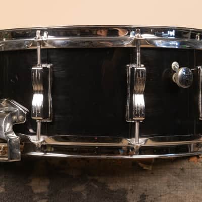 1980s Ludwig 5x14 Rock/Concert Black Cortex Snare Drum image 9