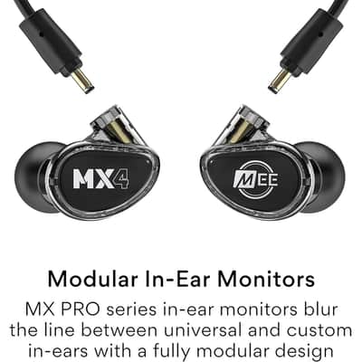 MEE Professional MX4 PRO Quad-Driver Hybrid Musician’s In Ear Monitor Headphones with High-Resolution Reference Sound; Noise Isolating Earbuds Earphones with Optional Customization & Detachable Cables image 2
