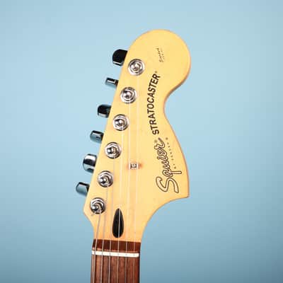 2002 Squier Tom Delonge Stratocaster Electric Guitar Black image 5