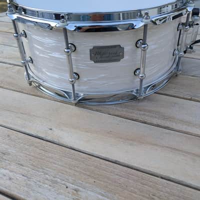 Highwood Snare Drum 1976 Legacy Beech 14x6 2015 - Vintage Cream Oyster image 4