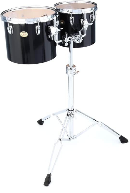 Ludwig Single-headed Concert Tom Set - 10 inches and 12 inches  Black Cortex image 1