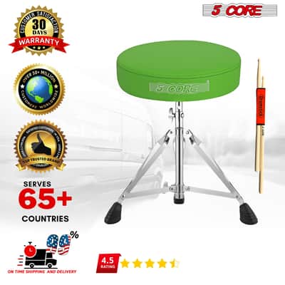 5 Core Drum Throne 3" Padded Drum Seat Height Adjustable Drumming Chair for Practice and Performance image 8