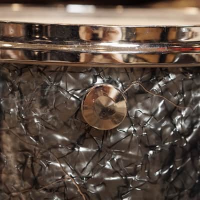 Gretsch 12/14/20/5.5x14" Round Badge Drum Set - 1960's Black Diamond Pearl image 15