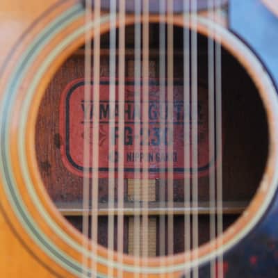 Yamaha Red Label 12 String 1970's Natural image 2