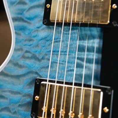 Gibson Custom Shop Les Paul Custom 5A Quilt Top Electric Guitar - Ocean Blue with Hardshell Case image 18