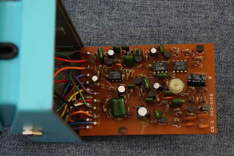 1980 Boss CE-2 Chorus. Silver screw, long dash, black label. Made