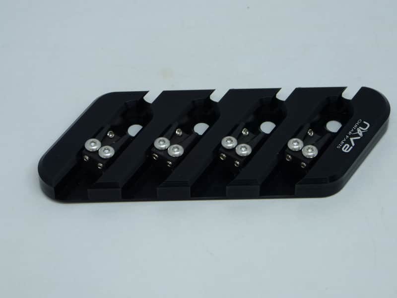 Bass bridge 4 strings for fanned scale multiscale Dingwall Retrofit by Nova Guitar Parts image 1